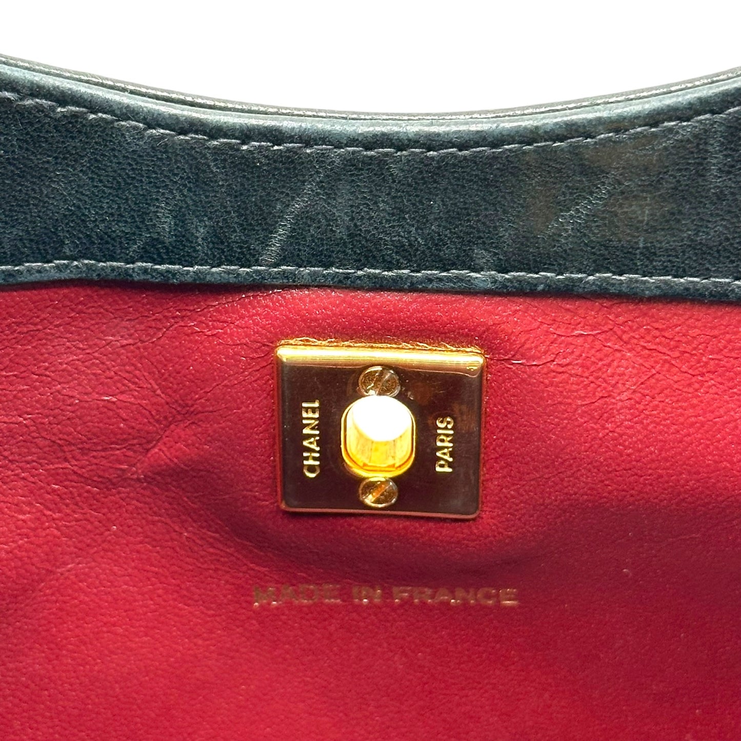 Chanel Black & Gold Mini 31 2-Way Top Handle Bag 1989-91