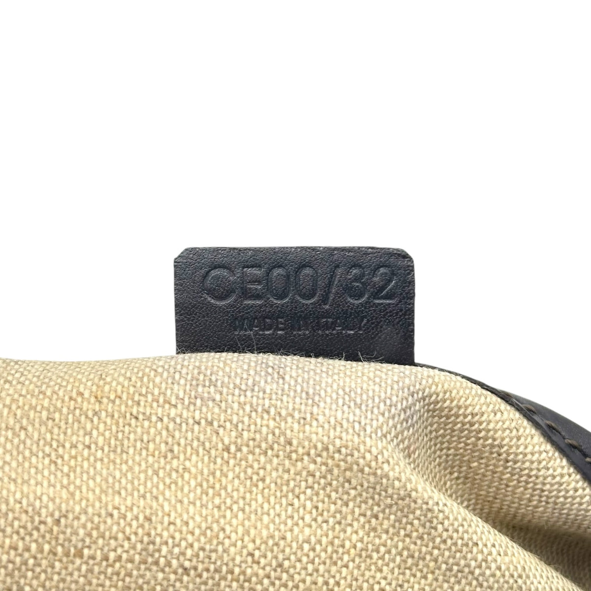 Celine Pochette Bag Brown White Contrast Stitch Embroidery
