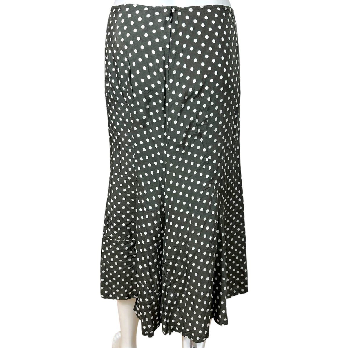 Junya Watanabe Gray White Polka Dot Midi Skirt