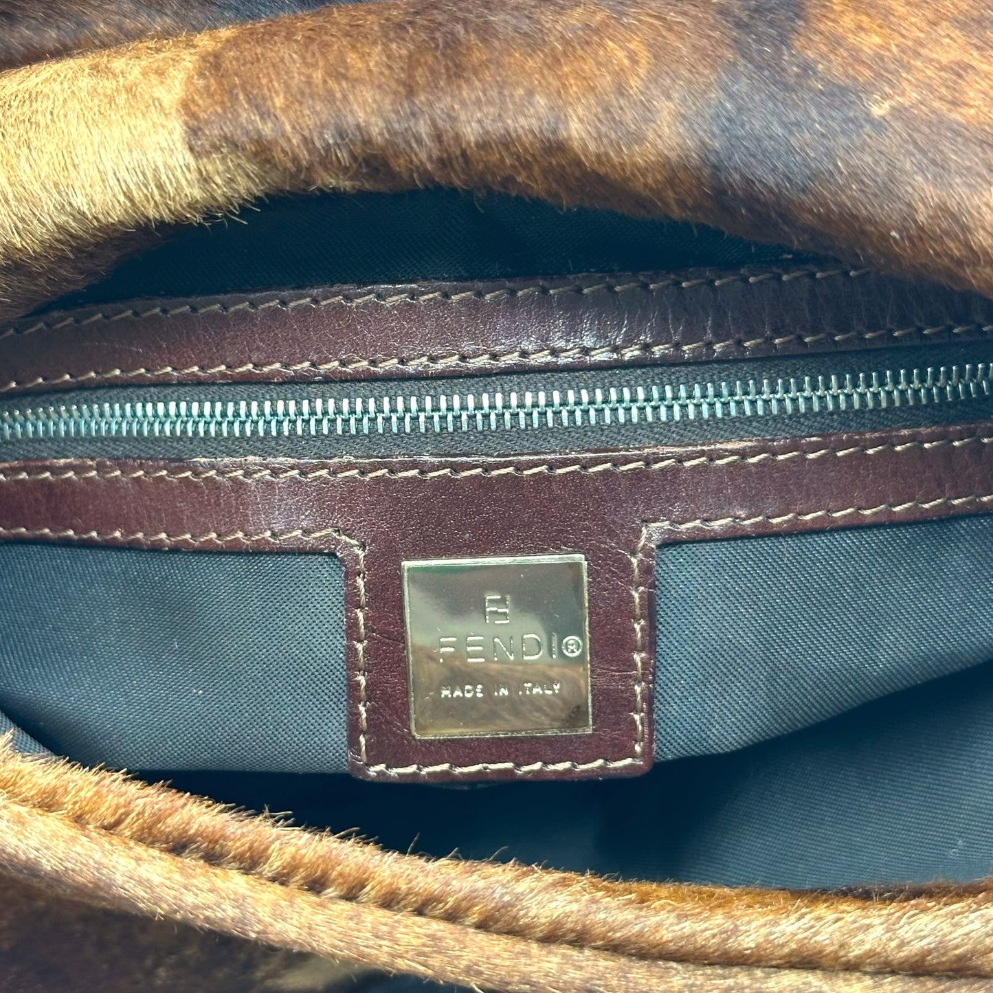 Fendi Brown Ponyhair Mama Baguette Bag