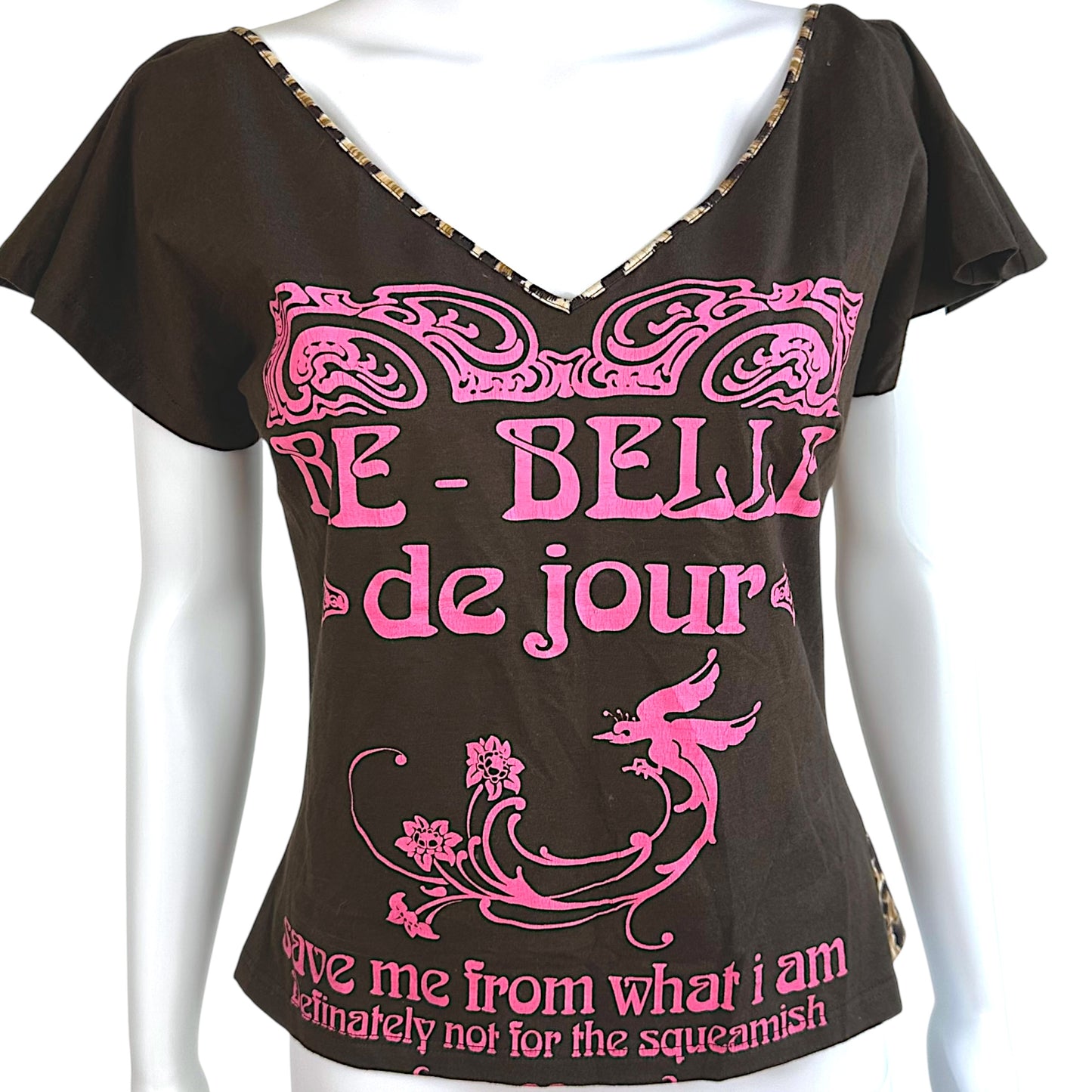 D&G Dolce & Gabbana Pink & Leopard 'Belle Du Jour' Graphic T-Shirt