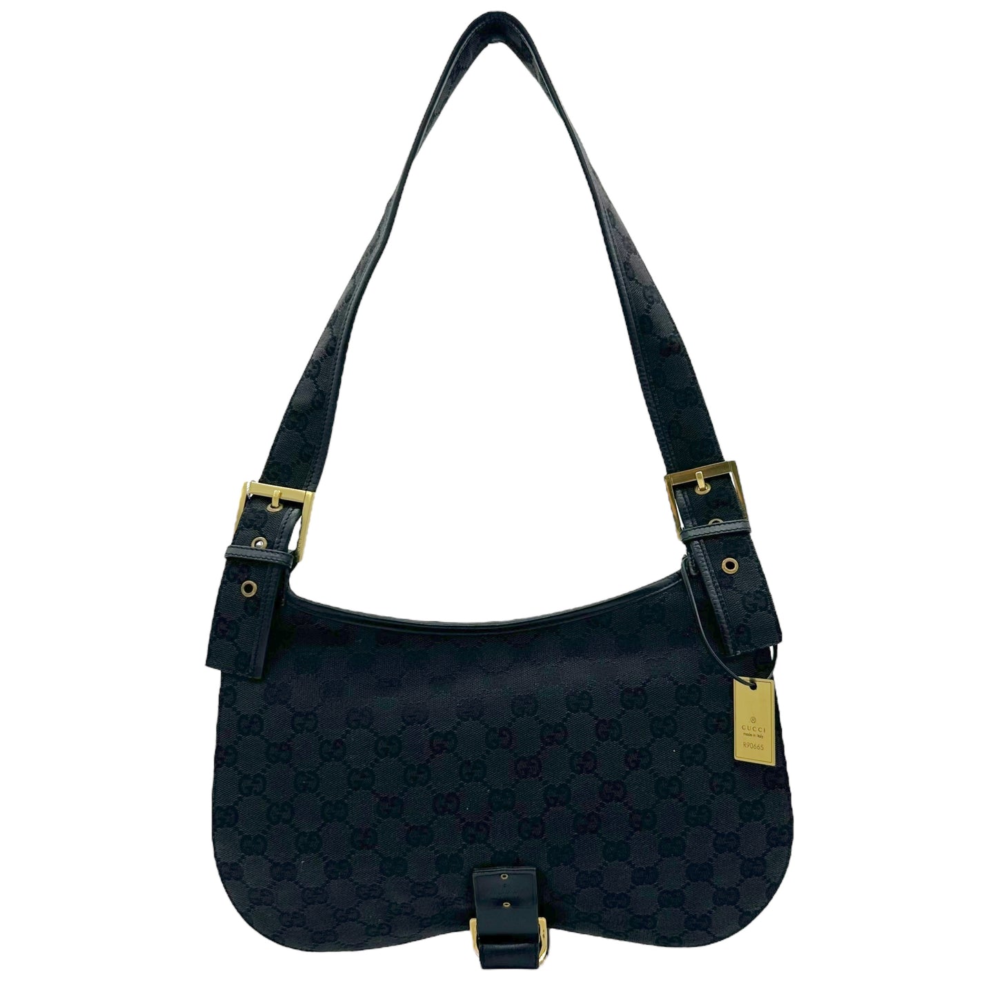 Gucci Black Monogram Crossbody Satchel Bag - Outfit Repeater