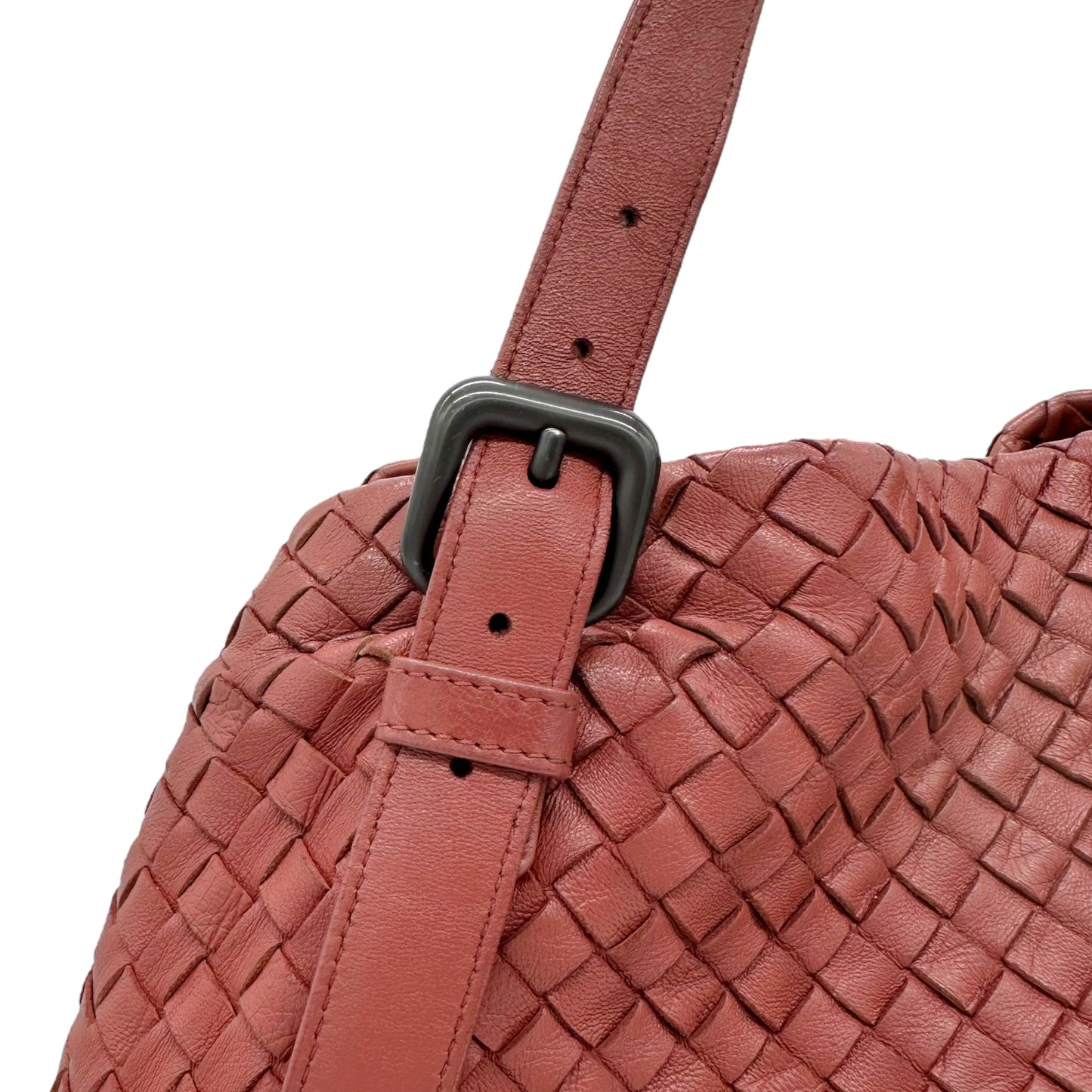 Bottega Veneta Dusty Pink Intrecciato Leather Tote Bag