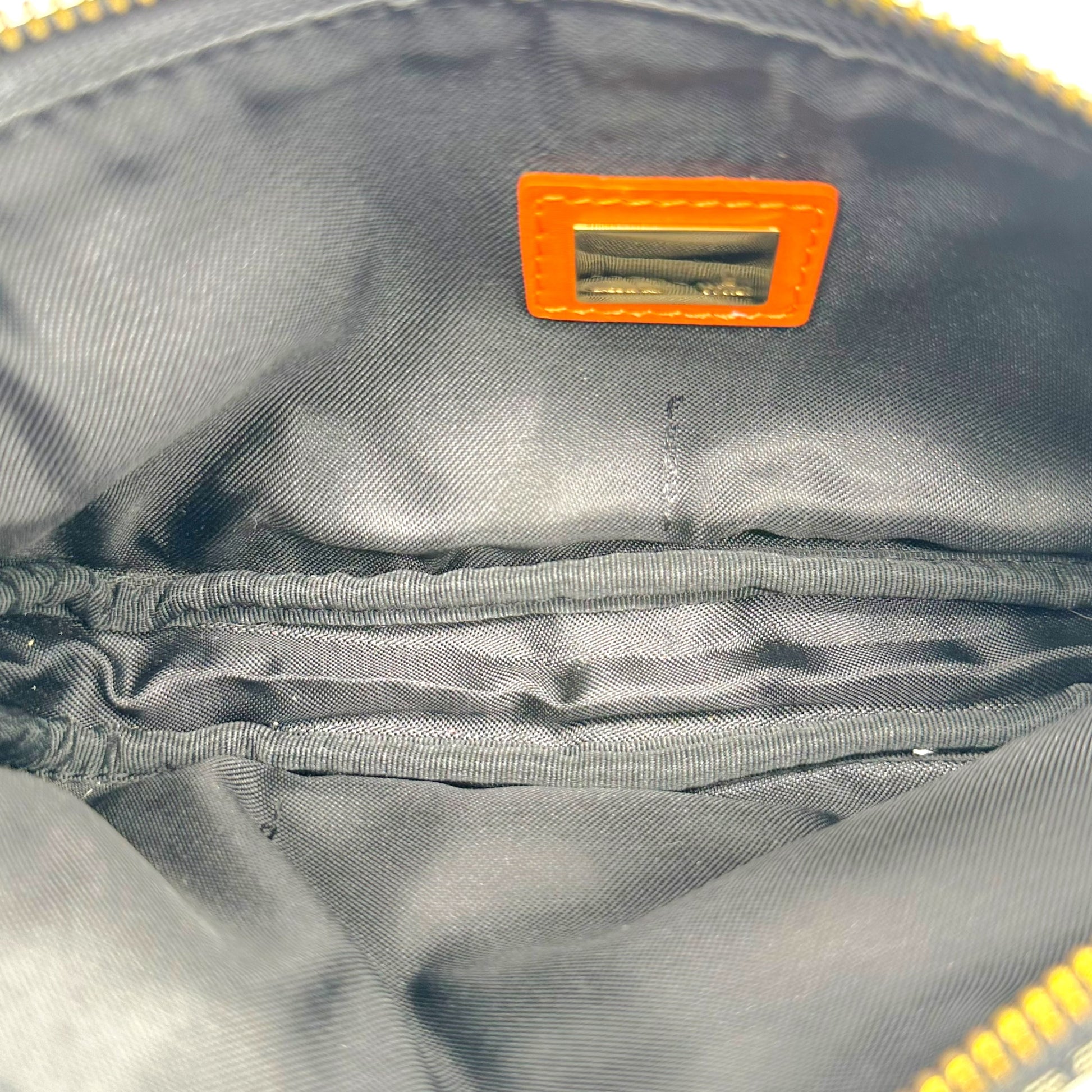Fendi Pochette Bag Black Orange Zucchino Monogram