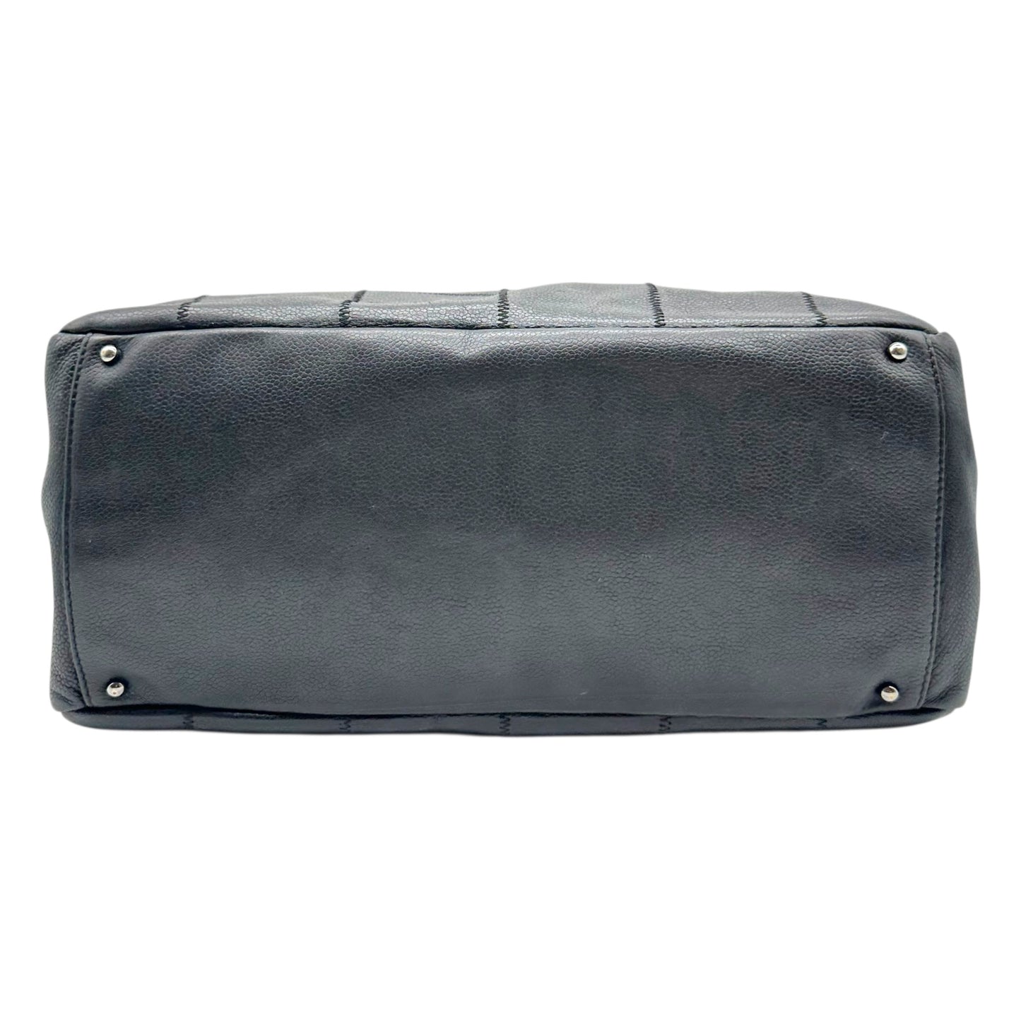 Chanel Black LAX Chocolate Bar Quilted Shoulder Tote Bag