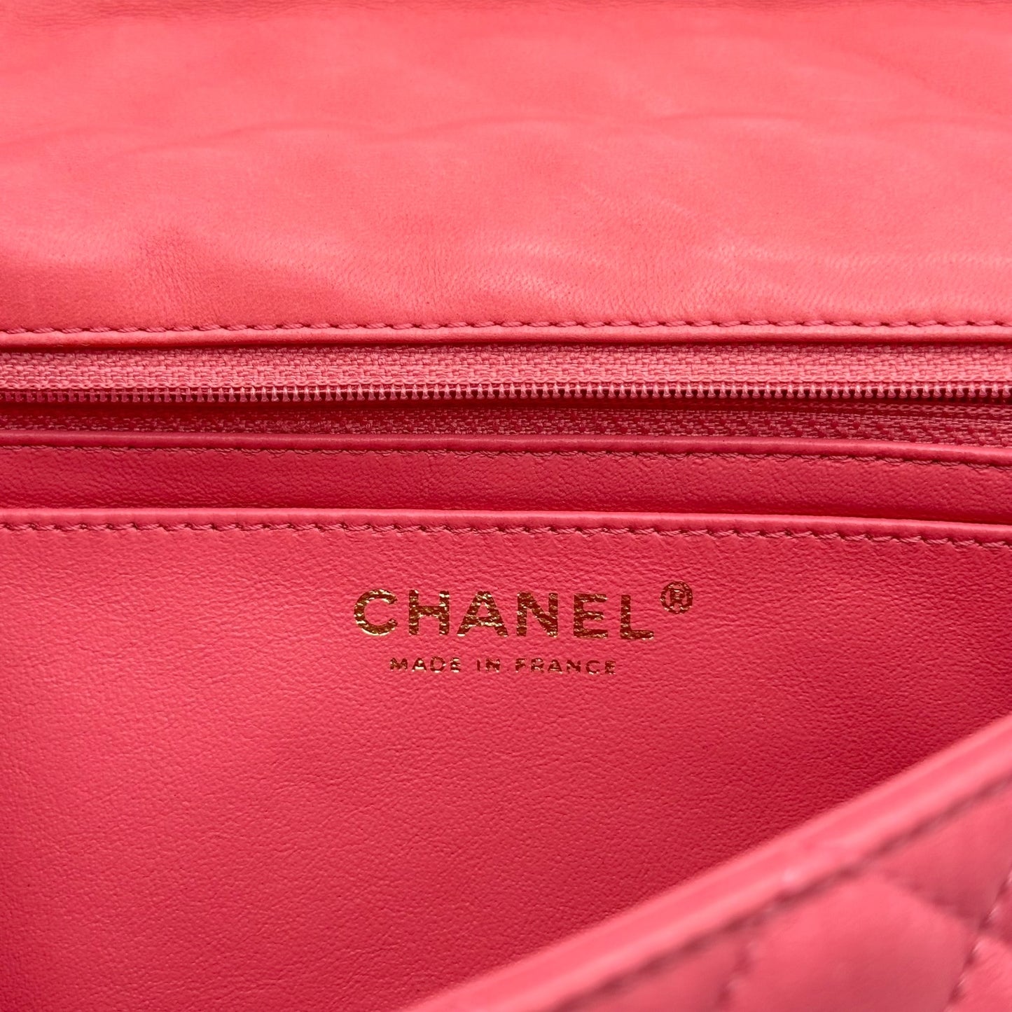 Chanel Pink Lambskin Valentines Day Heart Charm Medium Flap Bag 2008-09