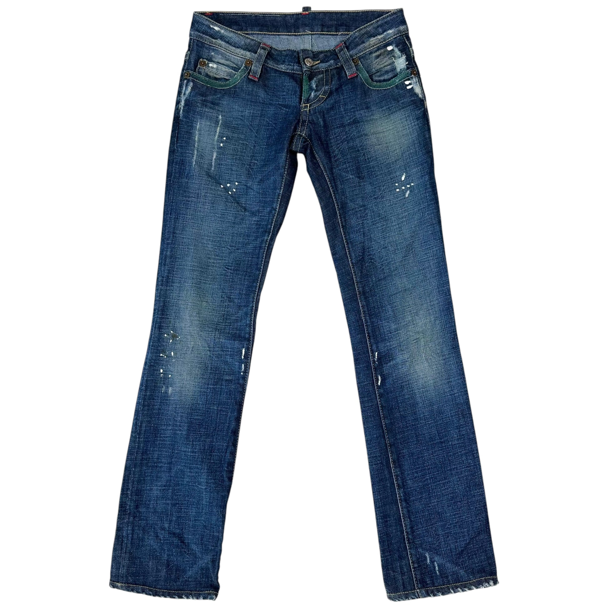 Dsquared2 Lady Low Rise Paint Splattered Jeans - Outfit Repeater