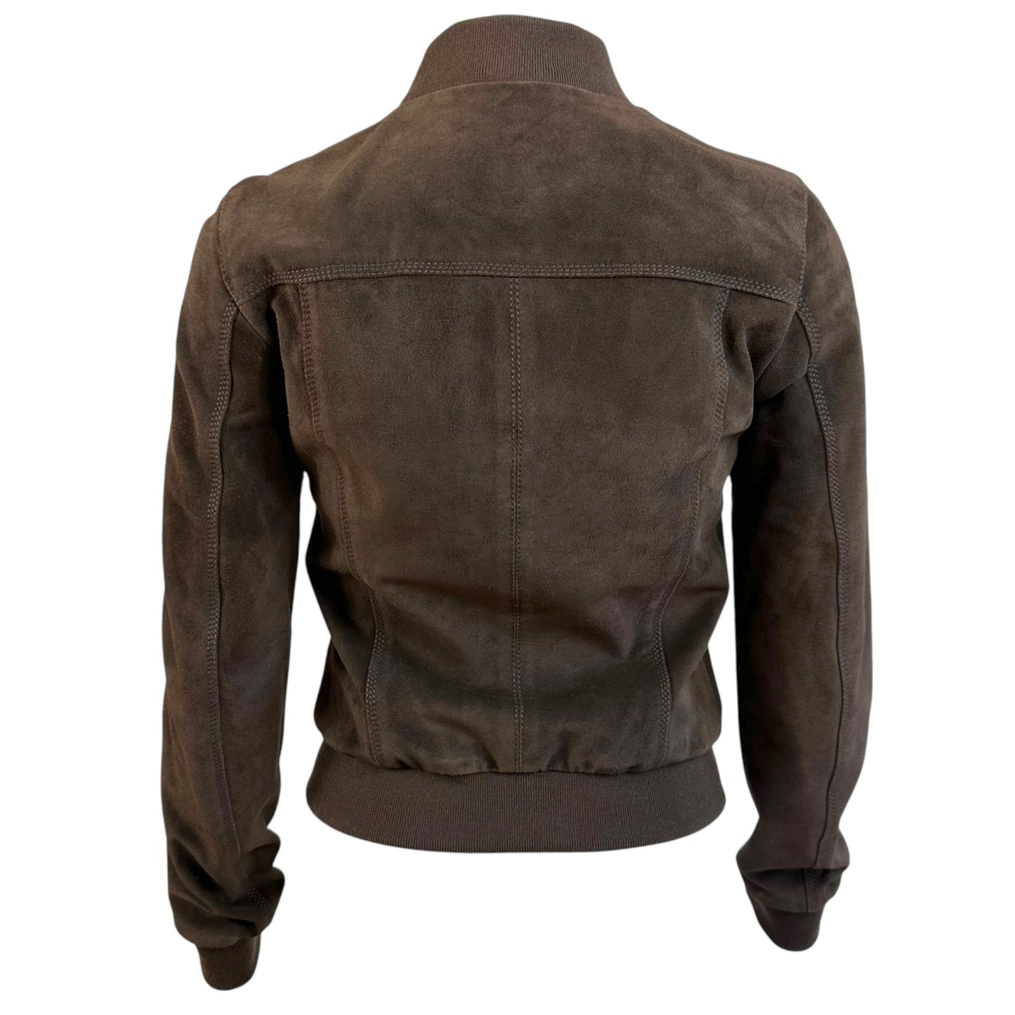 Dolce & Gabbana Brown Suede Bomber Jacket