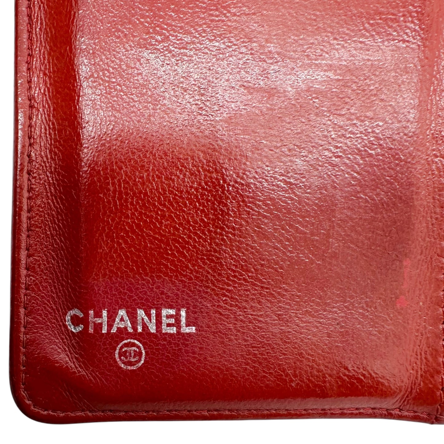 Chanel Burgundy Leather Quilted Long Wallet