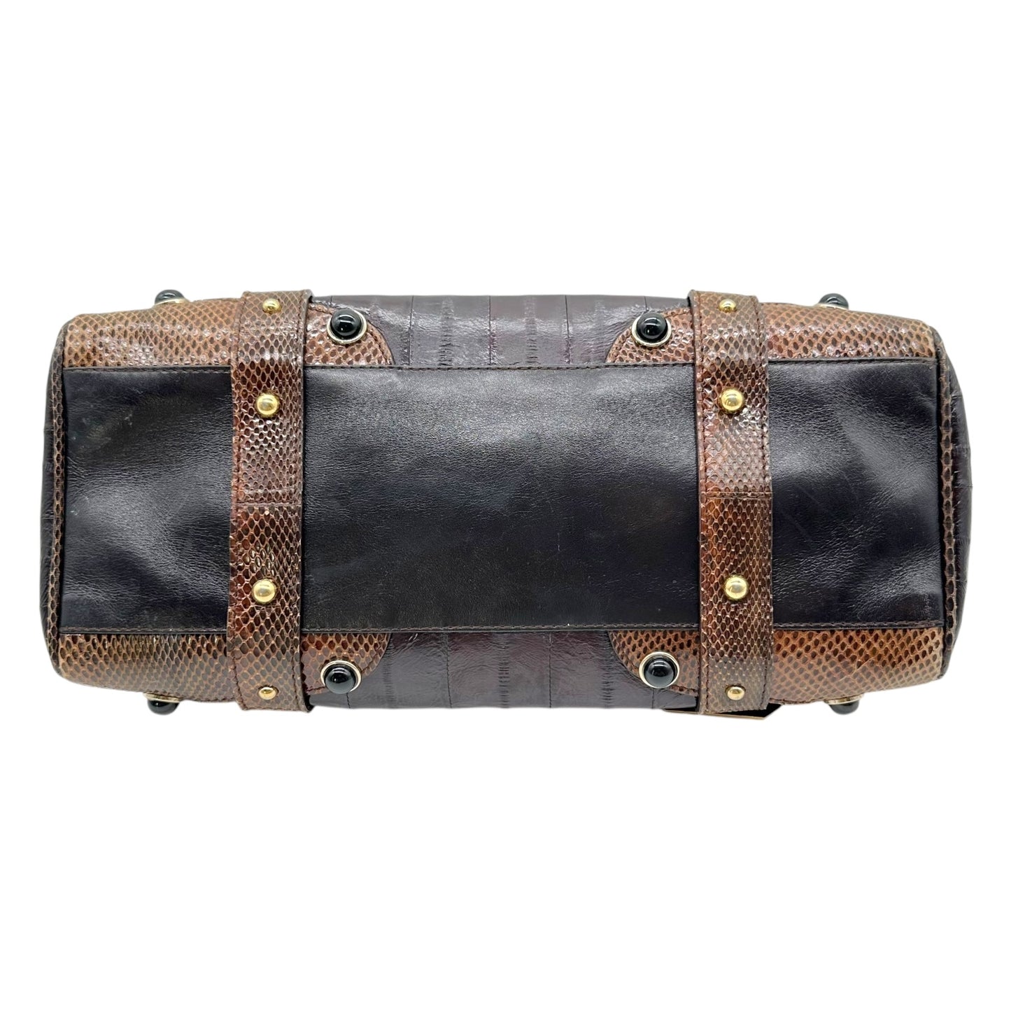 Dolce & Gabbana Brown Eel Skin & Snakeskin East-West Bag