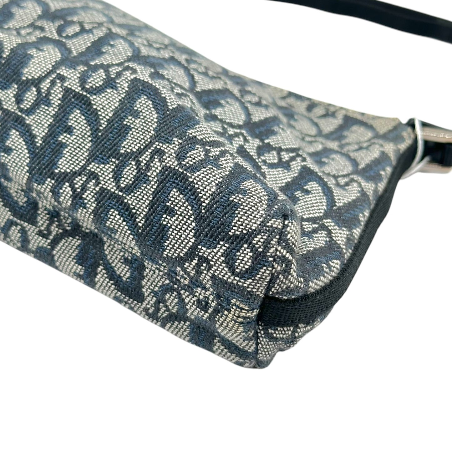 Christian Dior Navy Blue Trotter Monogram Shoulder Pochette Bag
