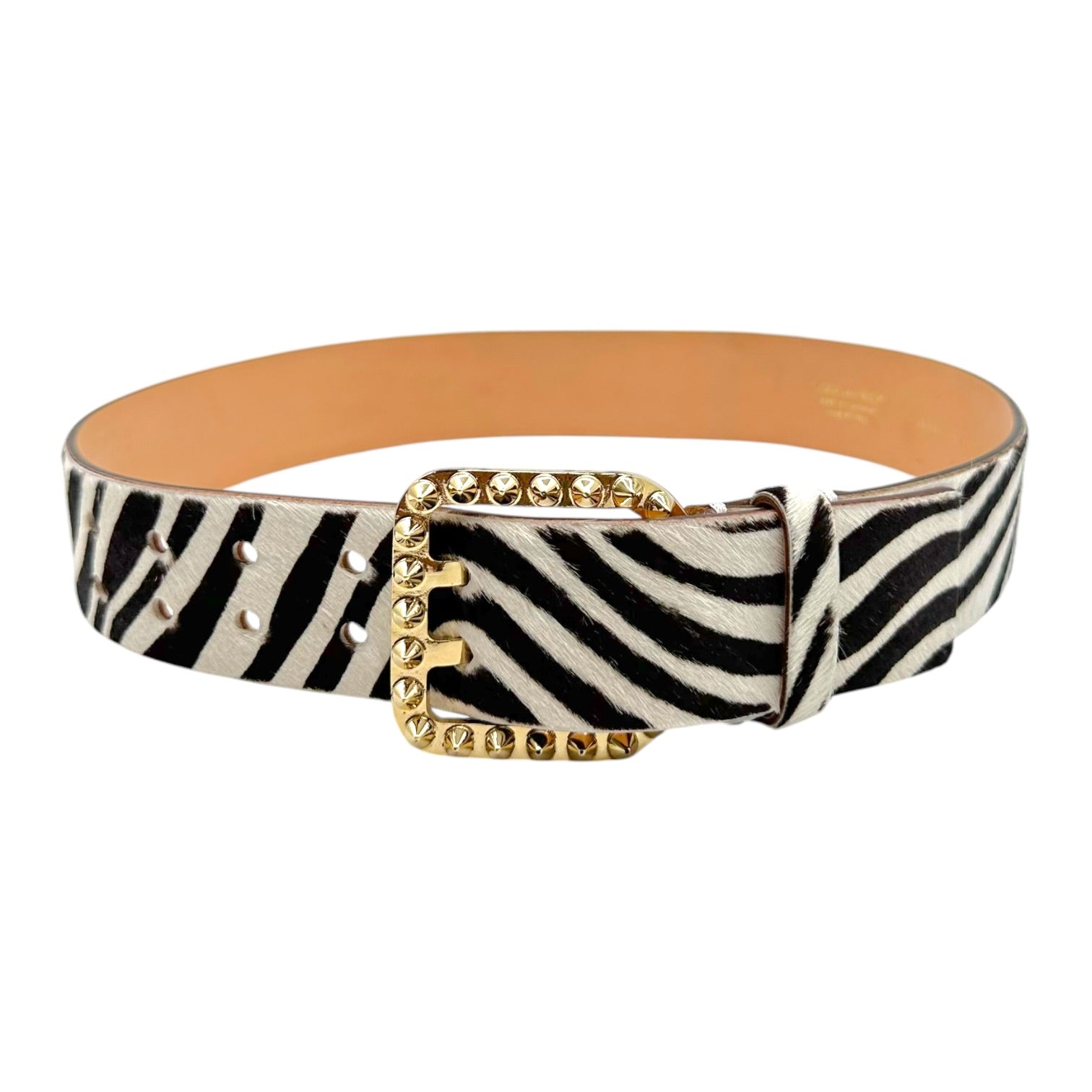 Dsquared2 Zebra Print Ponyhair Waist Belt
