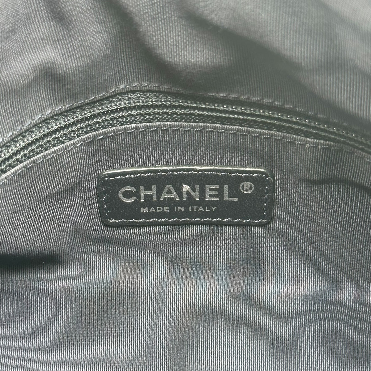 Chanel Blue Denim Red Striped Bowler Shoulder Bag
