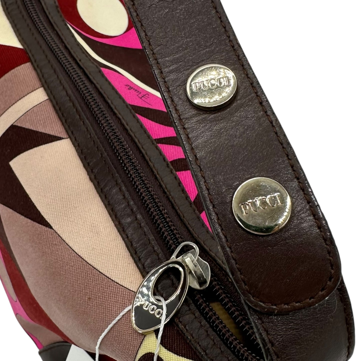 Emilio Pucci Pink & Brown Printed Shoulder Bag - Outfit Repeater