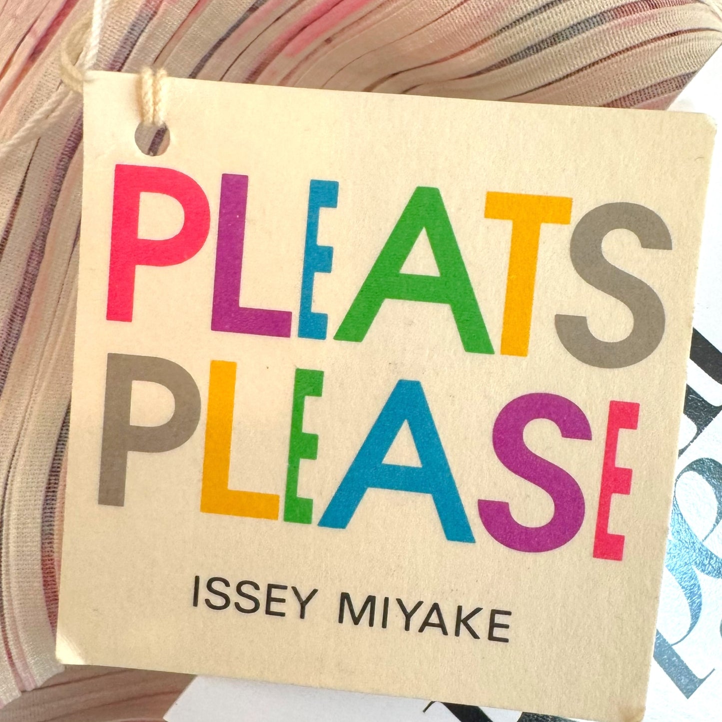 Issey Miyake Pleats Please Ivory Bamboo & Art Print Pleated Tunic Top Sz 3 NEW