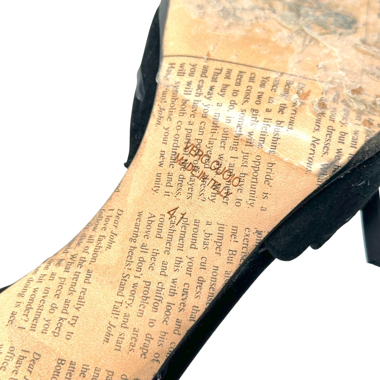 John Galliano Black Suede D'Orsay Heels