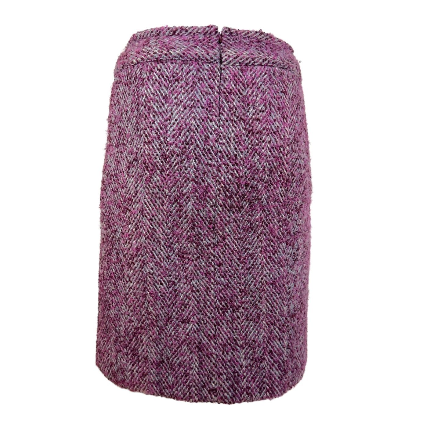 Dolce & Gabbana F/W 2001 Purple Tweed & Leather Midi Skirt