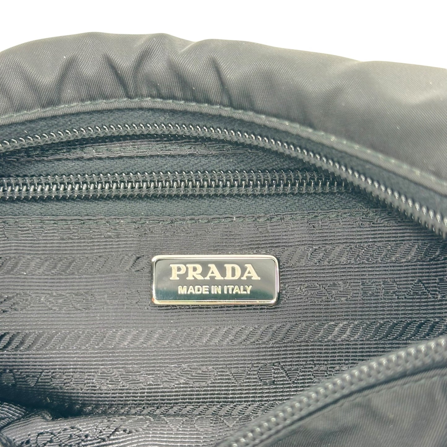 Prada Black Nylon & Fringe Tassle Mini Handbag