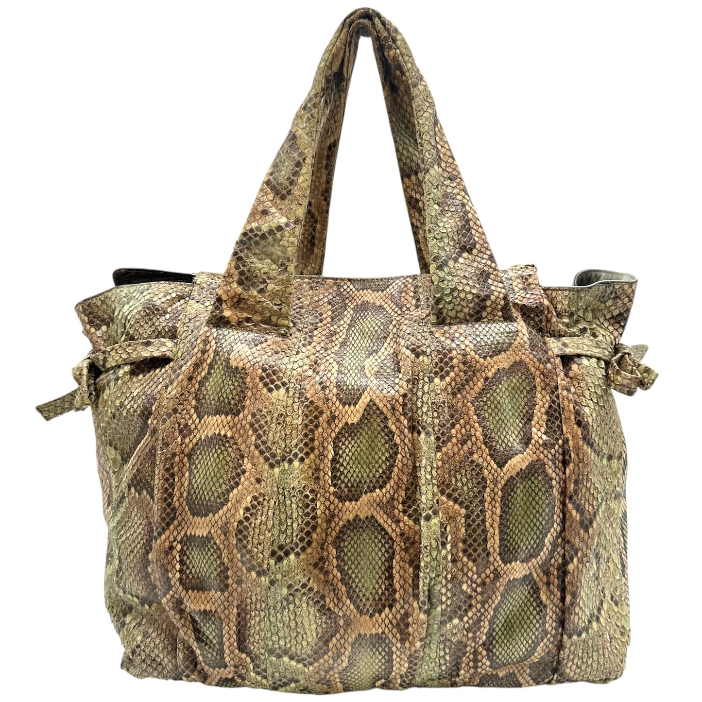 Gucci Green Python Large Hysteria Tote Bag