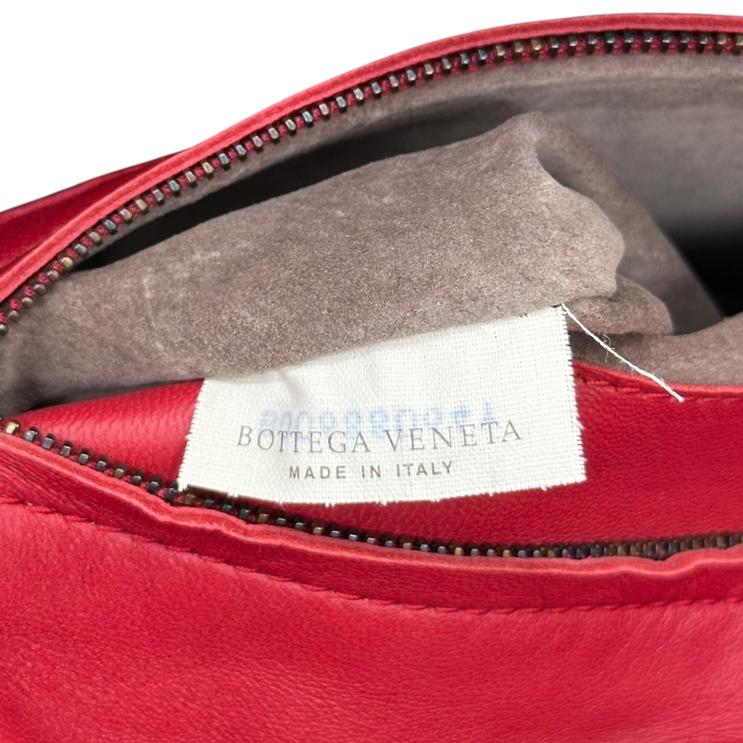 Bottega Veneta Red Intrecciato Parachute Bag