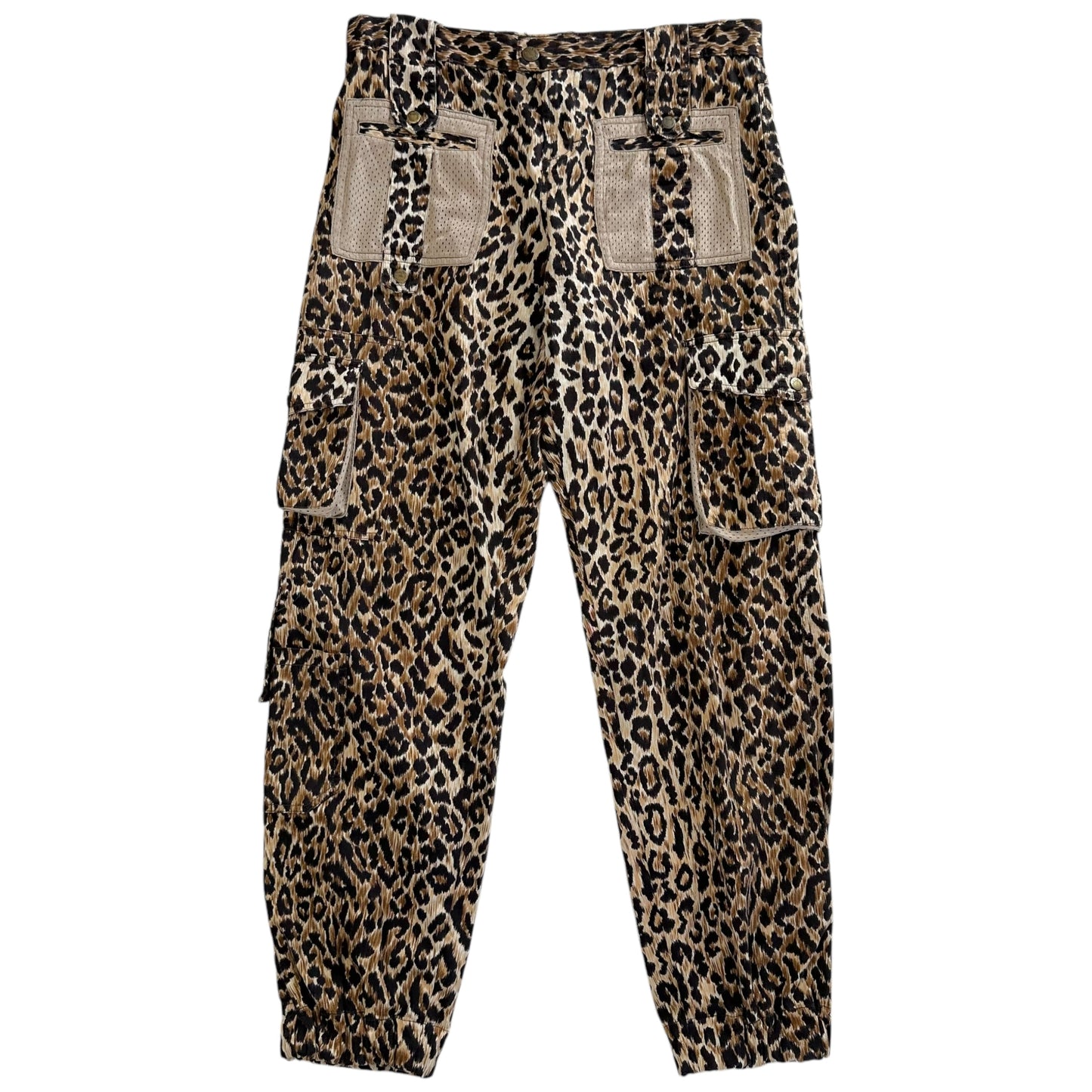 D&G Dolce & Gabbana Leopard Print Low Rise Cargo Pants - Outfit Repeater