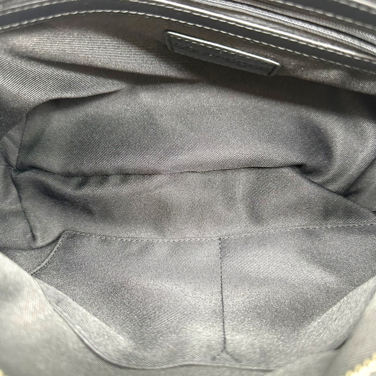 Courreges Black Rabbit Fur Shoulder Bag