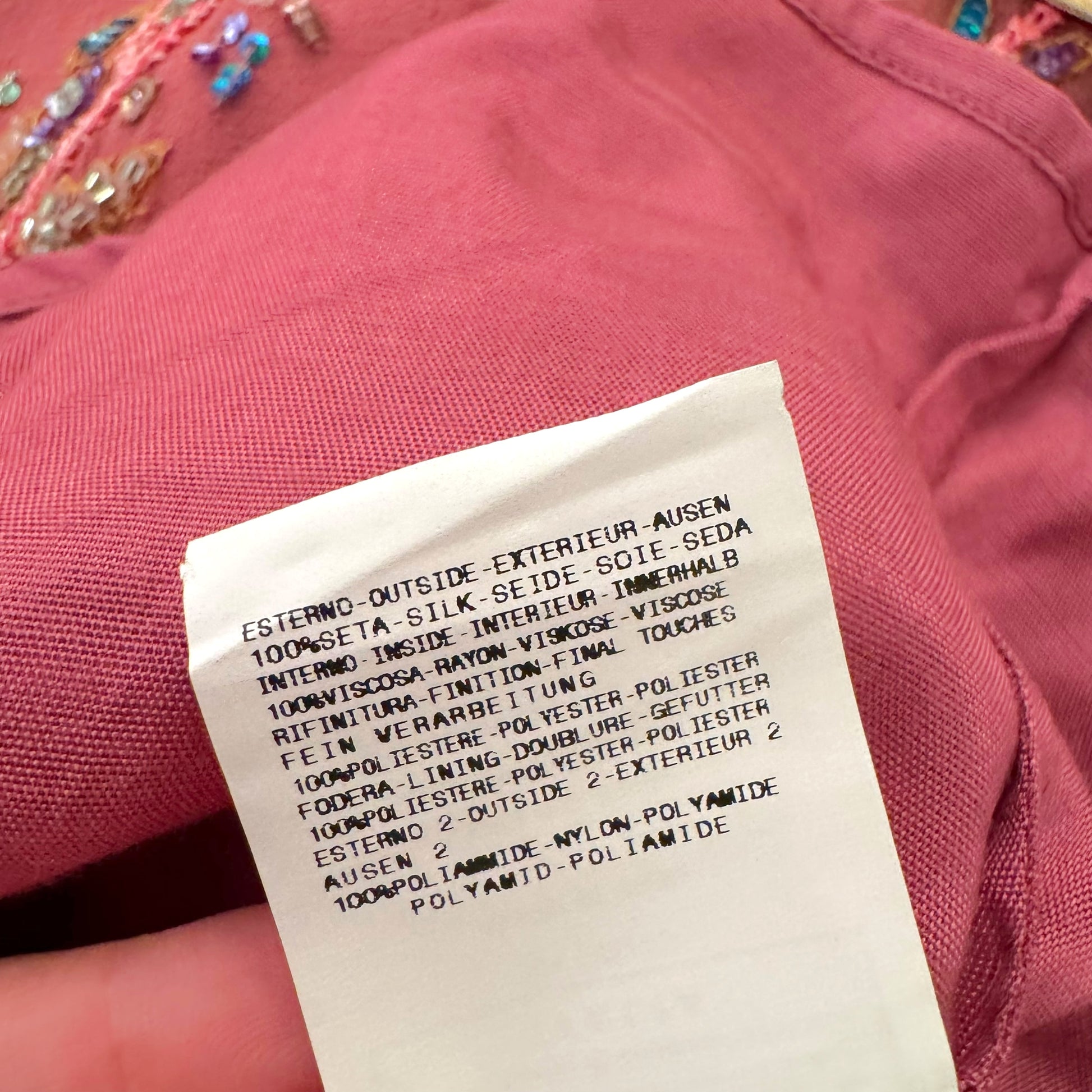 Galliano Pink Silk Floral Beaded Midi Dress NEW - Outfit Repeater