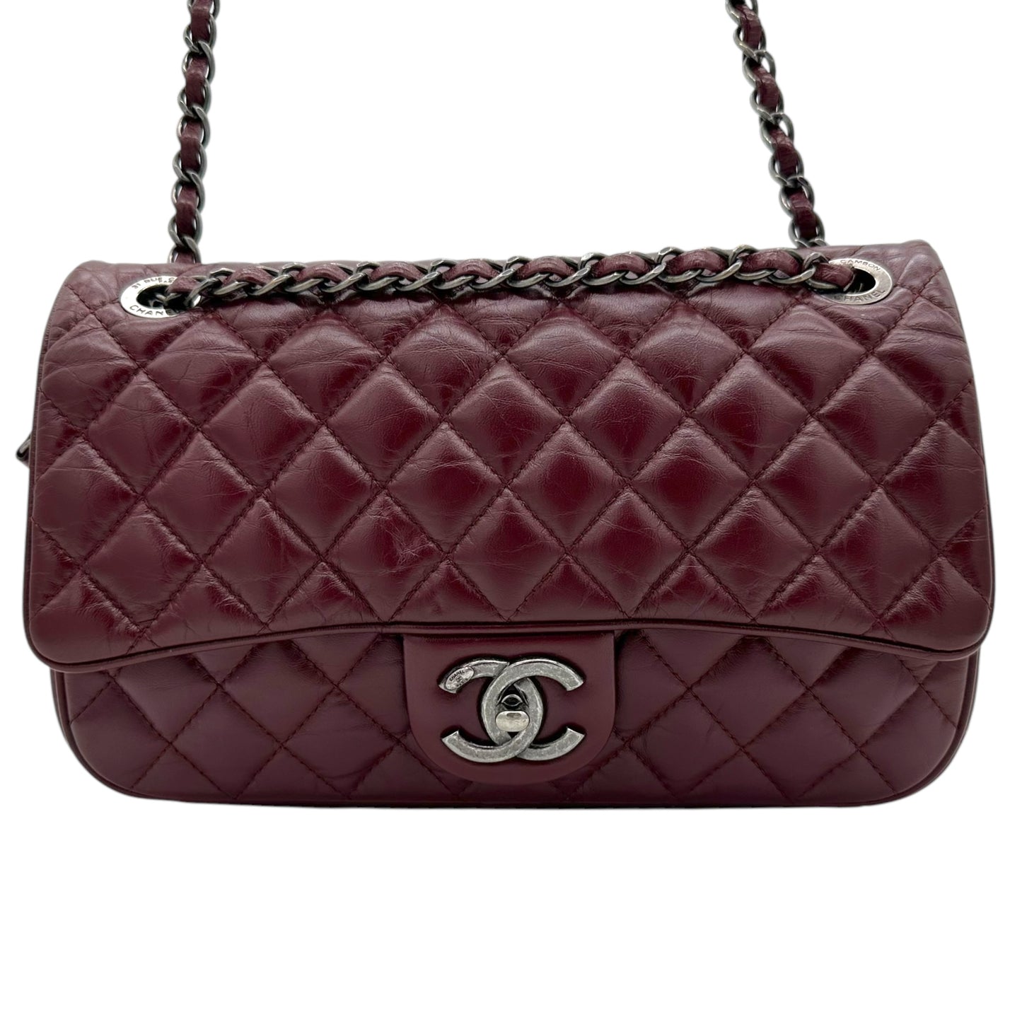 Chanel Burgundy Medium Classic Flip Bag