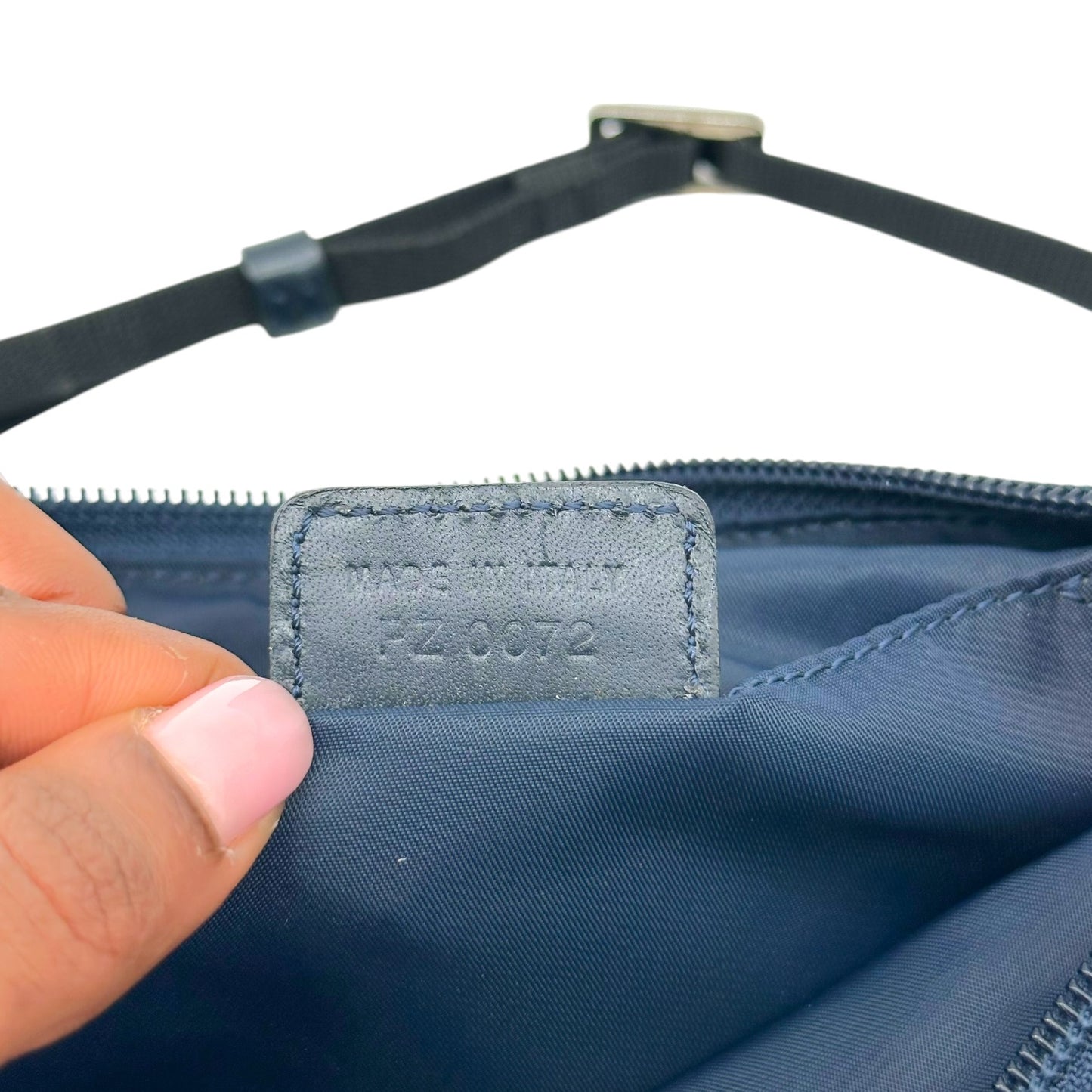 Christian Dior Navy Blue Trotter Monogram Shoulder Pochette Bag