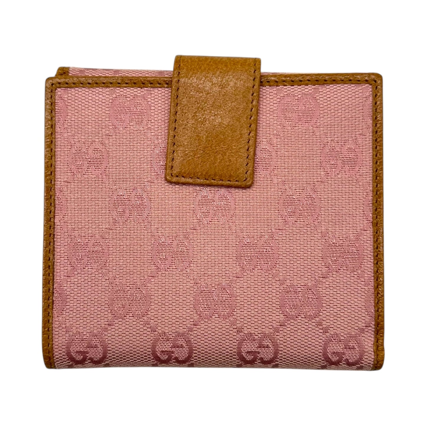 Gucci Pink Monogram Canvas Bi-Fold Wallet - Outfit Repeater