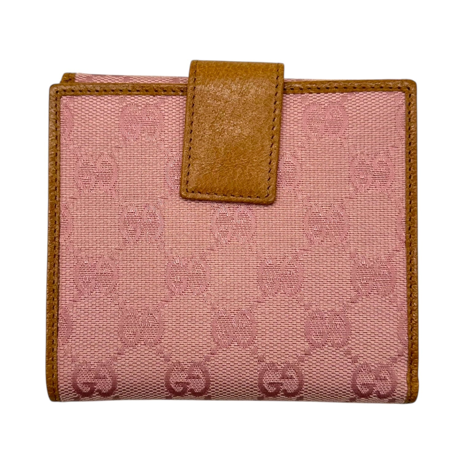 Gucci Pink Monogram Canvas Bi-Fold Wallet - Outfit Repeater