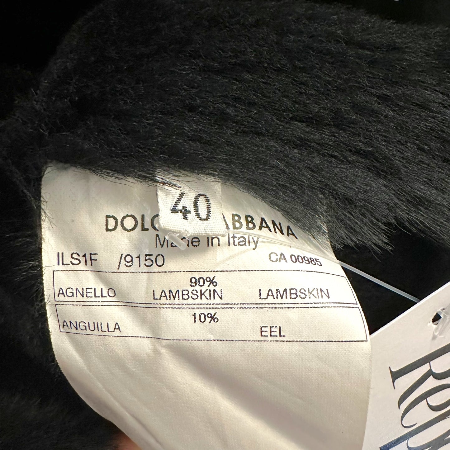 Dolce & Gabbana Forest Green Shearling & Eel Skin Coat