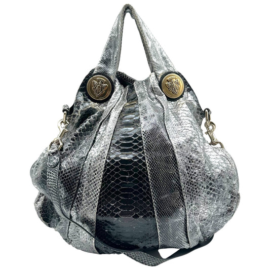 Gucci Python Large Hysteria 2-Way Bag Black Silver