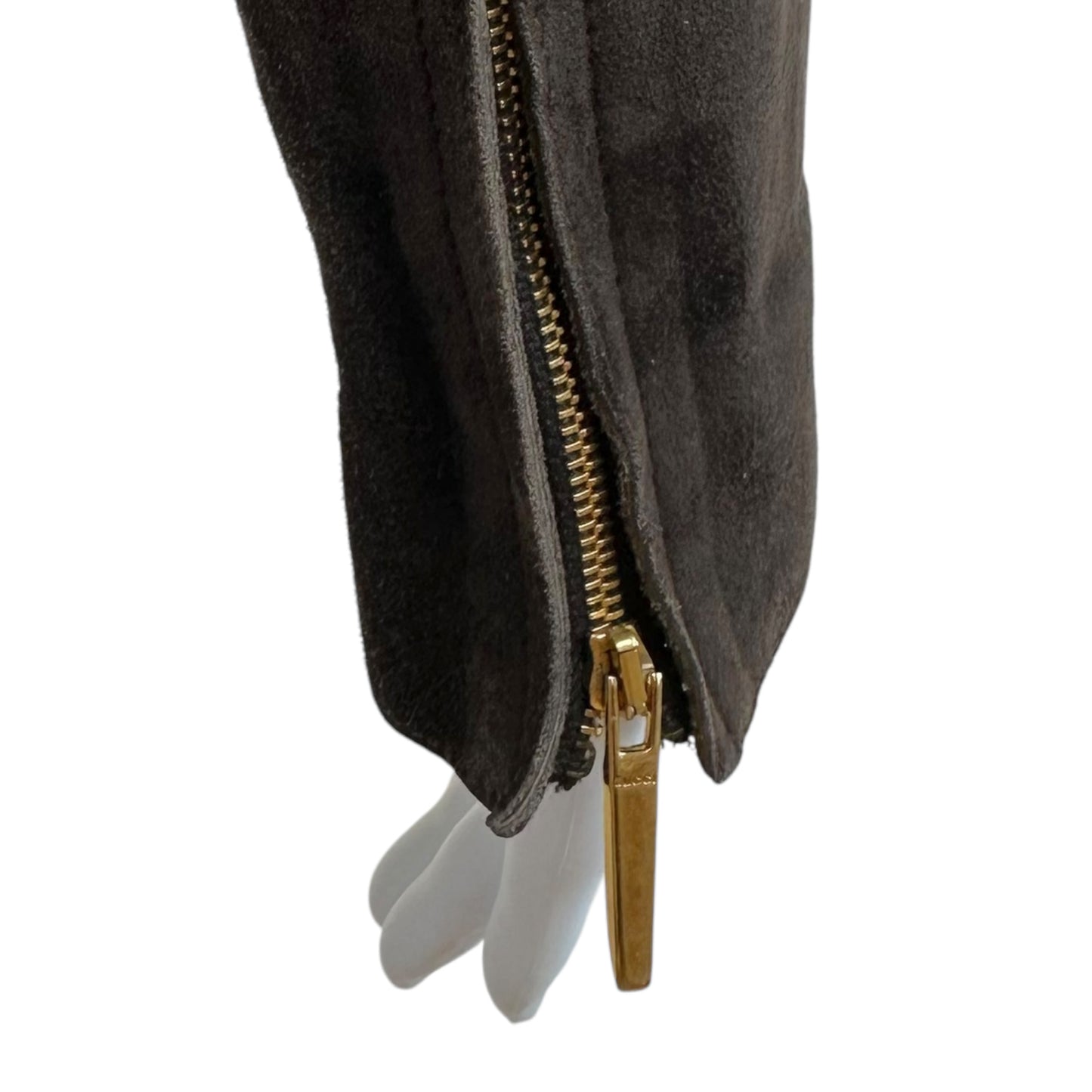 Gucci Brown Suede Fur Lined Jacket - Outfit Repeater