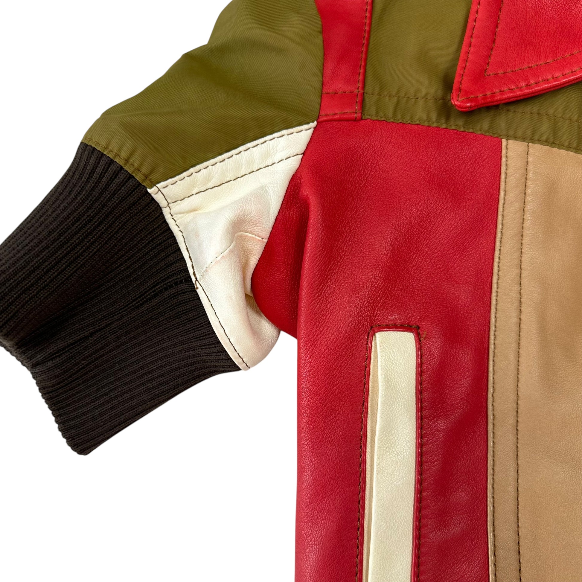 Dsquared2 Multicolor Patchwork Short Sleeve Crop Moto Jacket - Outfit Repeater