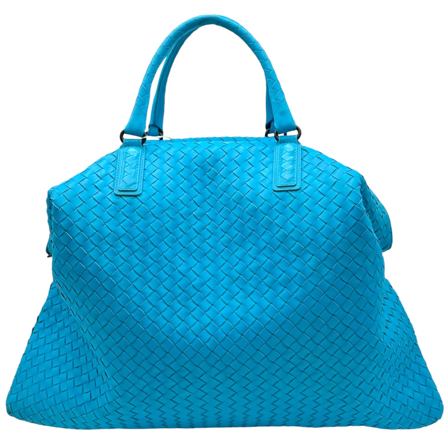 Bottega Veneta Turquoise Leather Convertible Maxi Tote Bag