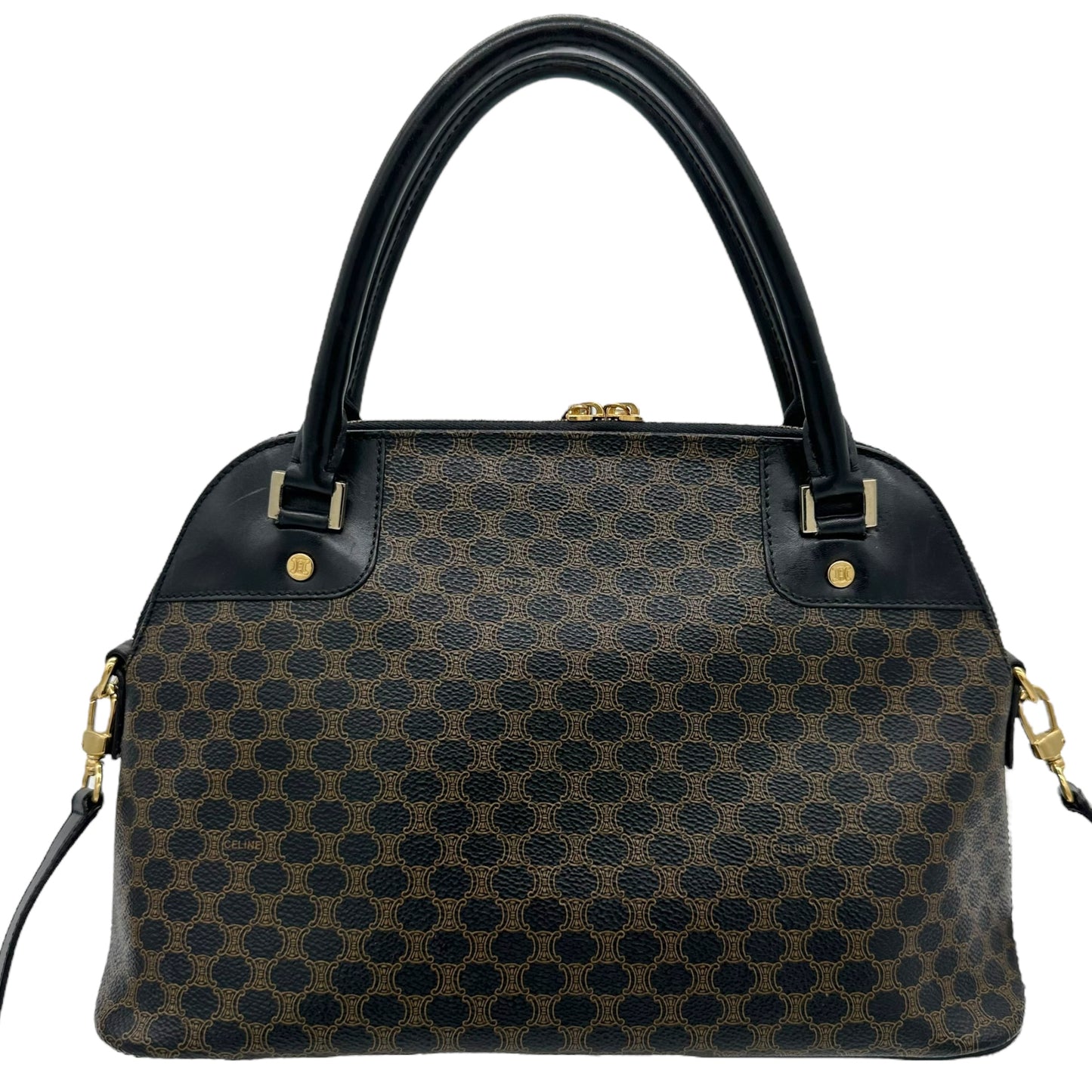 Celine Black & Brown Monogram 2-Way Bag