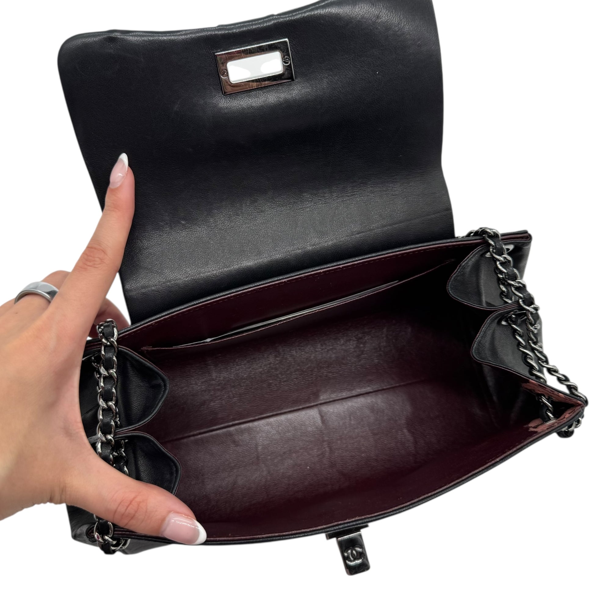 Chanel Black Lambskin Quilted Leather Accordion Shoulder Bag 2002-03 - Outfit Repeater