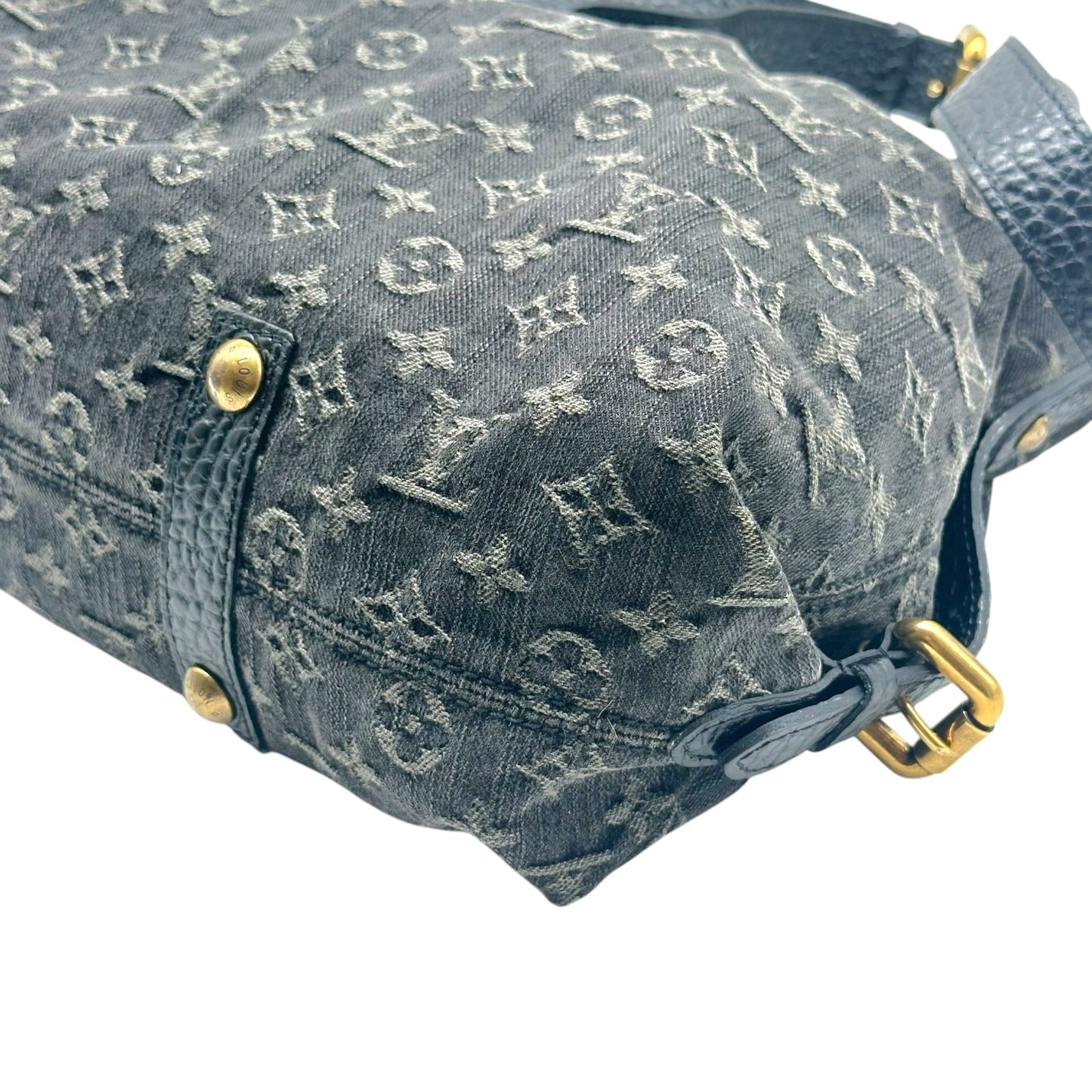 Louis Vuitton Black Denim Monogram Tote Bag