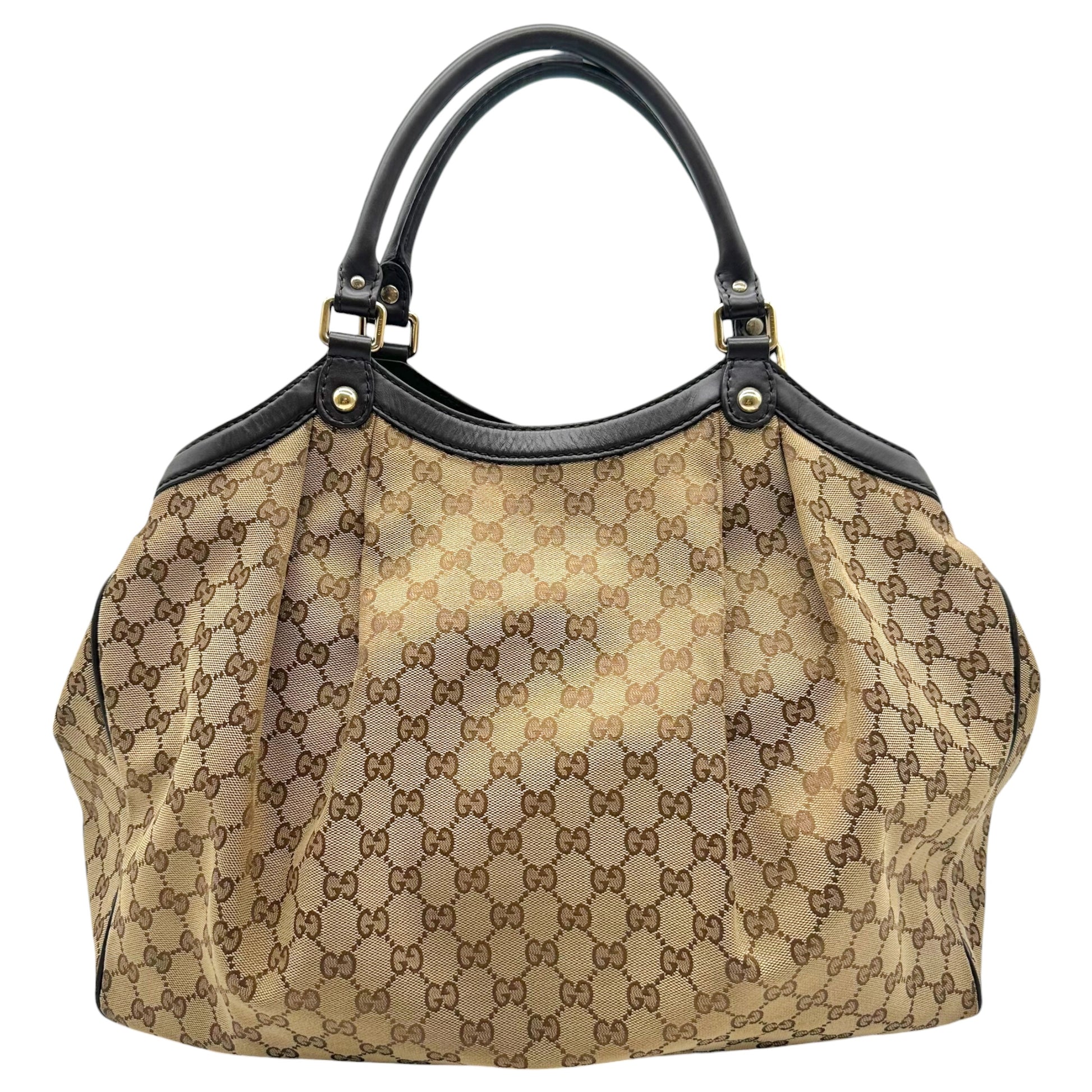 Gucci Tan Monogram Large Sukey Tote Bag