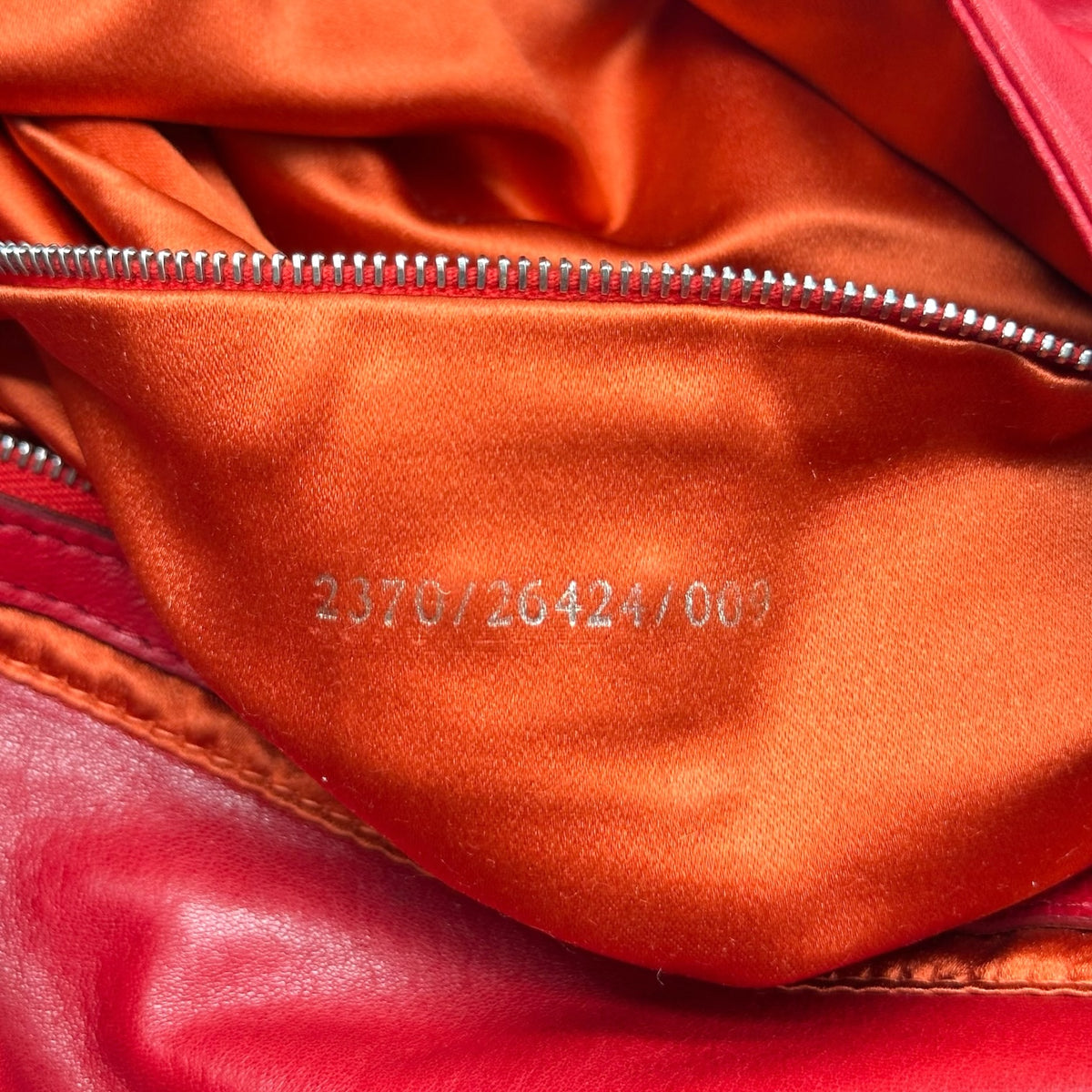Fendi Red Leather Baguette Shoulder Bag with Yellow Stone
