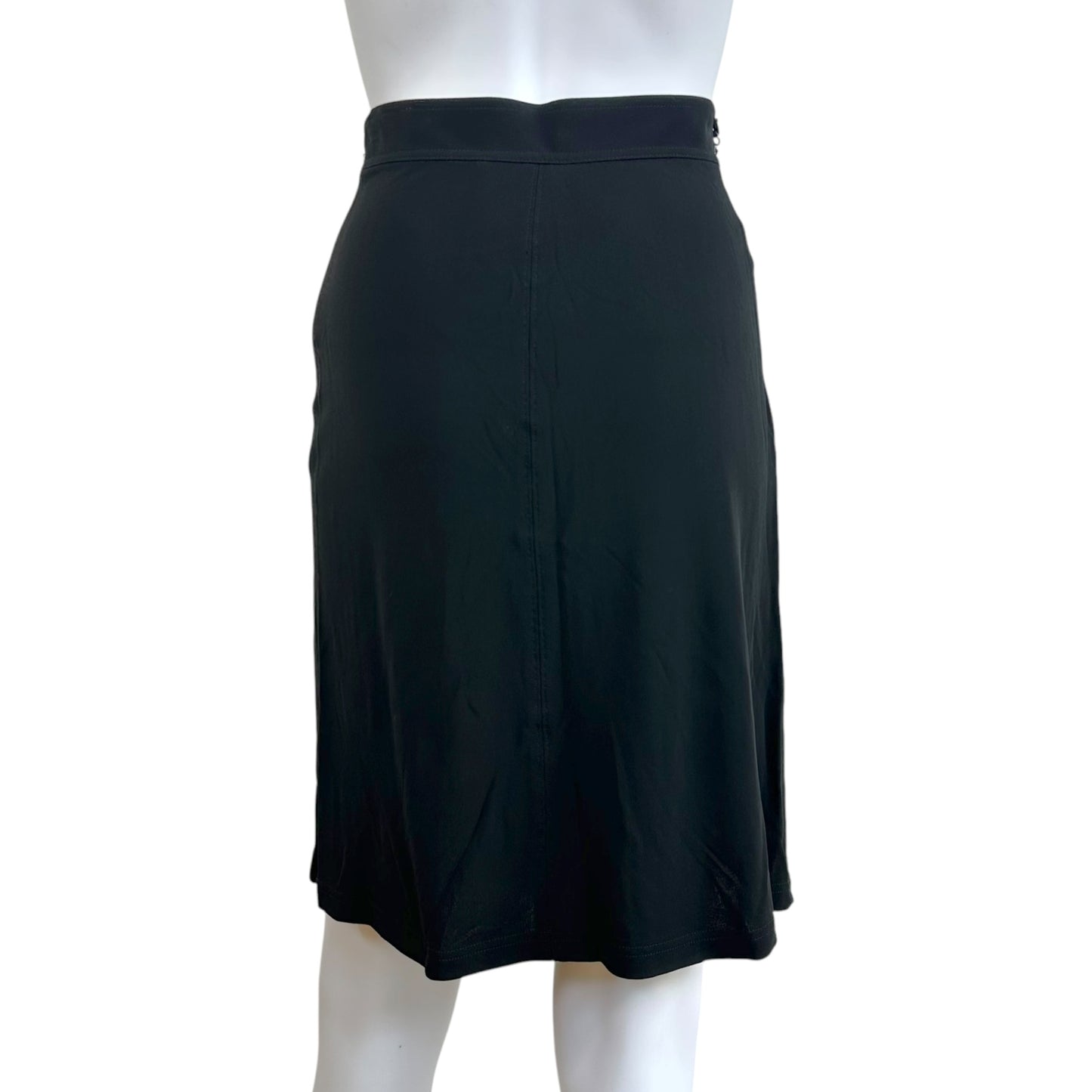 Chanel Black Waist Logo Chain Belted Midi Skirt