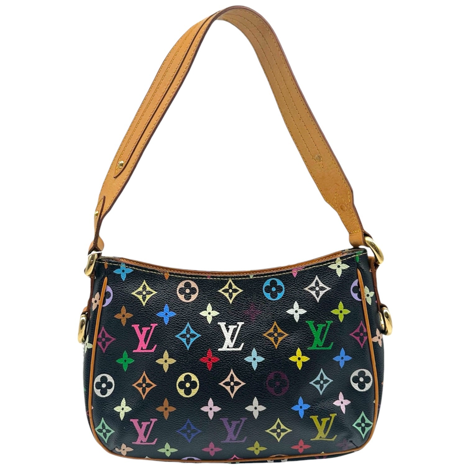 Louis Vuitton Shoulder Bag Black Multicolor Murakami Print