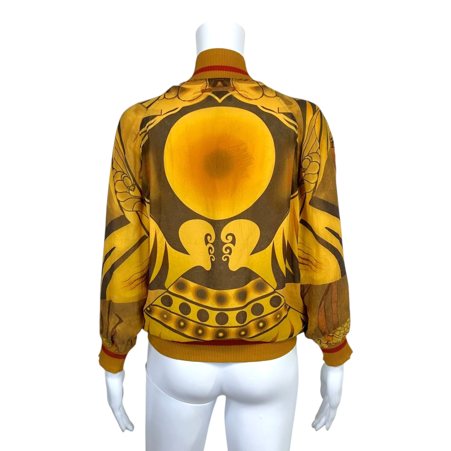 Jean Paul Gaultier Salvatore Dali Printed Silk Bomber Jacket