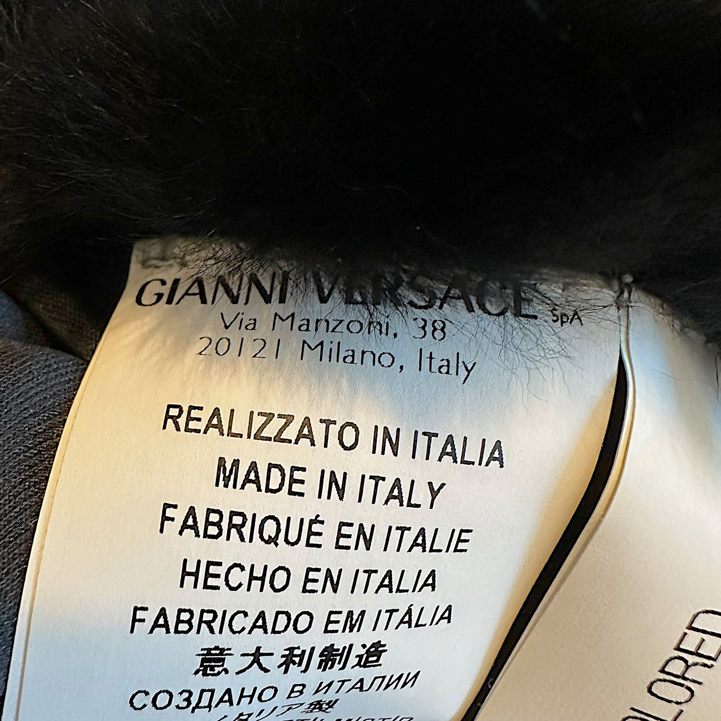 Versace Collection Black Mongolian Sheep Fur Vest NEW