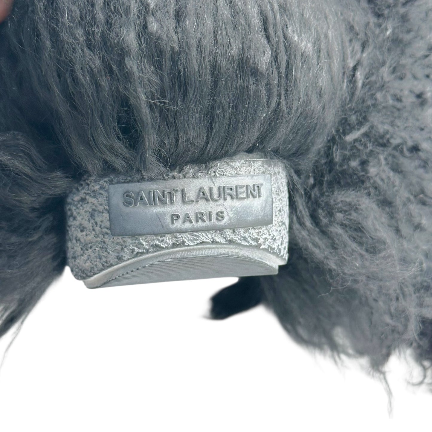 Saint Laurent Black Mongolian Lamb Fur Moon Boots