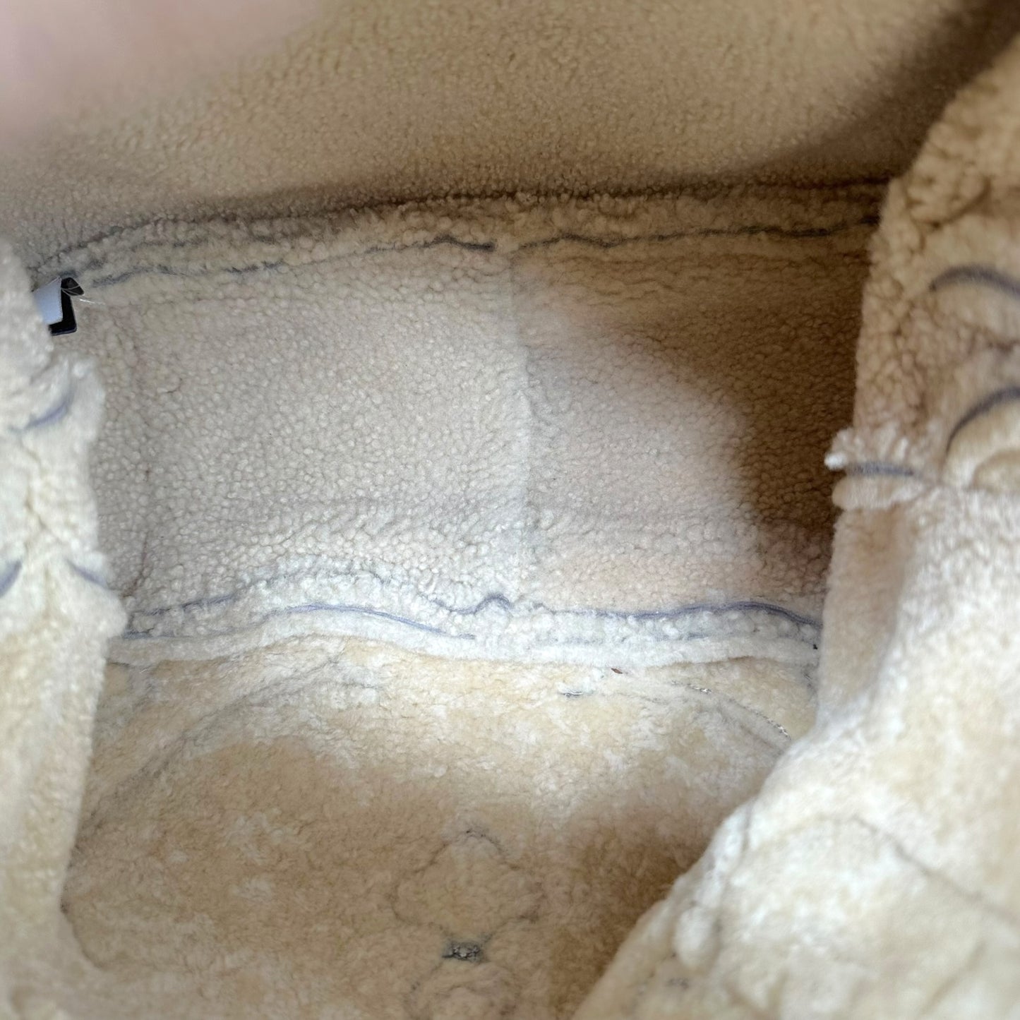 Prada Mink & Shearling 2-Way Embroidered Tote Bag