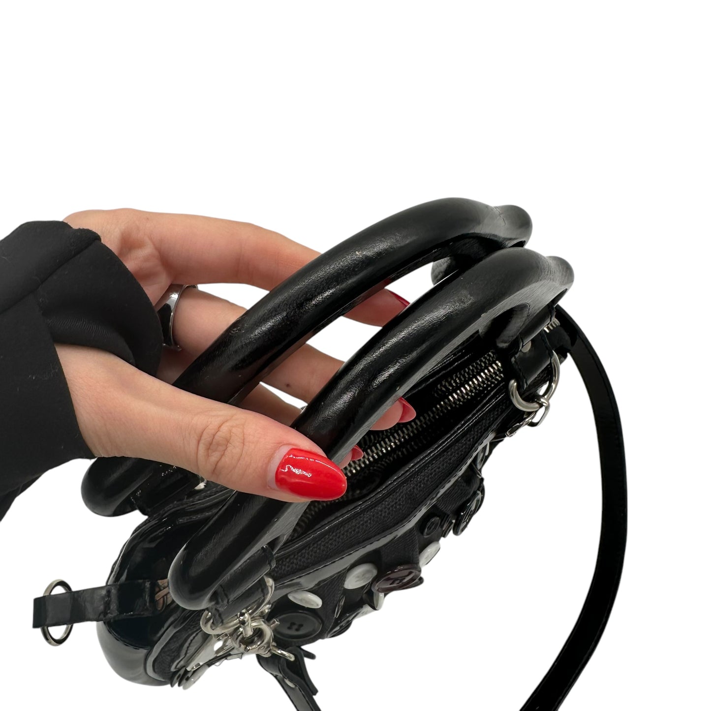 D&G Dolce & Gabbana Button Embellished 2-Way Mini Bag - Outfit Repeater