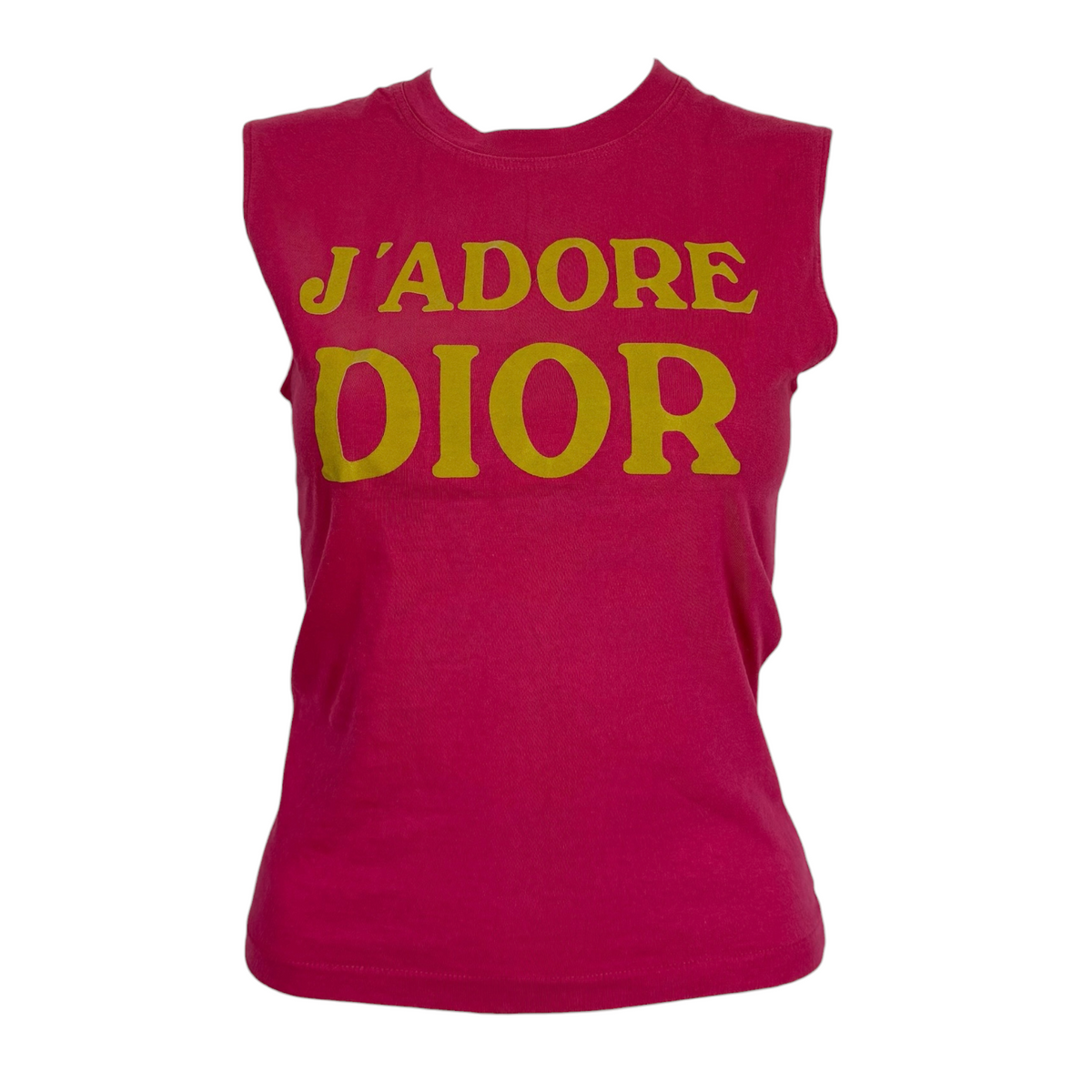 Christian Dior F/W 2002 Hot Pink & Mustard Yellow J'Adore Dior Tank