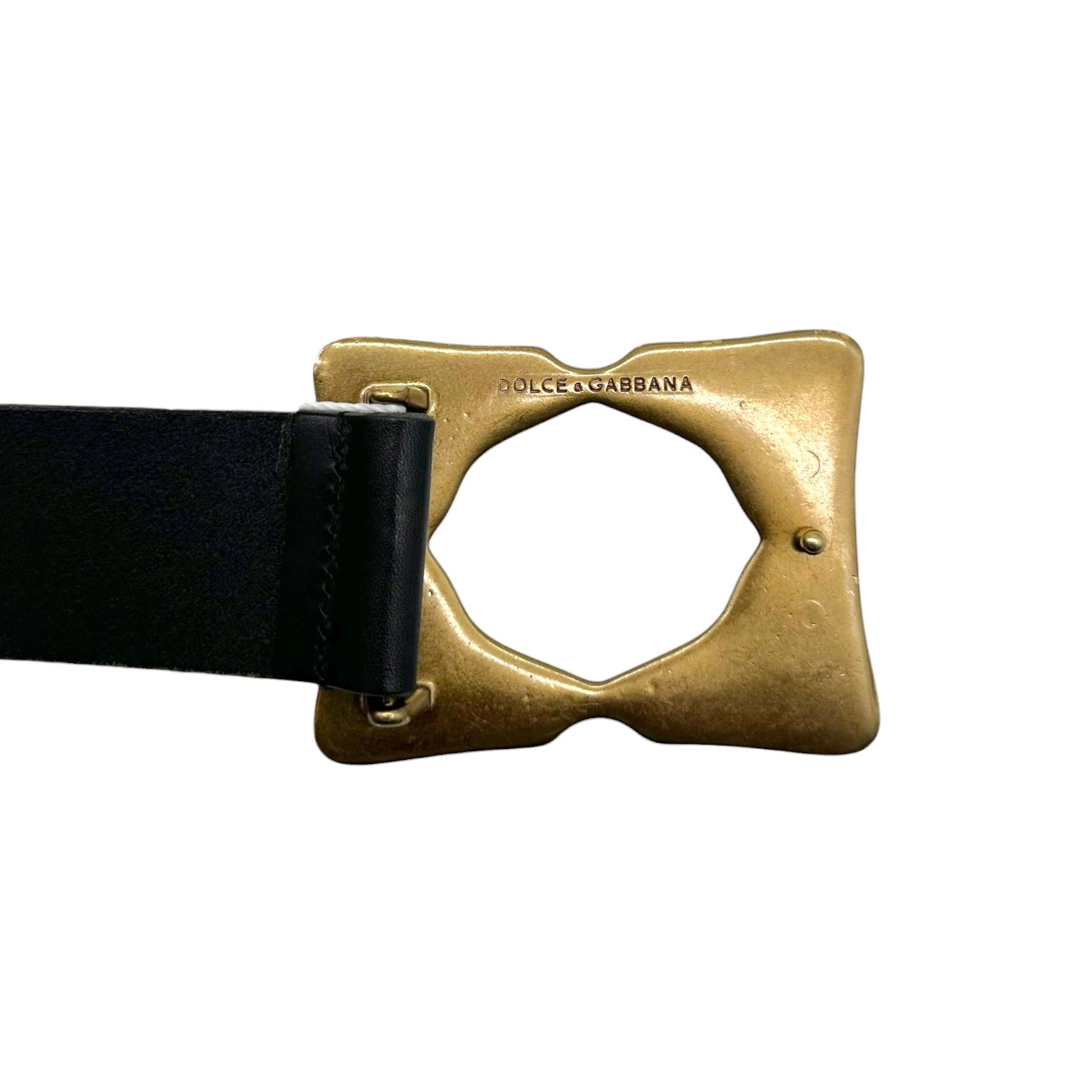 Dolce & Gabbana Brown Leather Gold Multi Stone Studded Belt